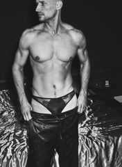 Lace Thong For Men Romantic Bouquet Design