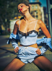 Romantic Lace Bustier with Exposed Back