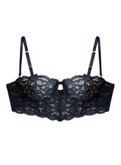 Lace Longline Balconette Bra with Scalloped Edges