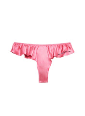 Luxe Silk Charmeuse Flutter Panty with Ruffle Detail