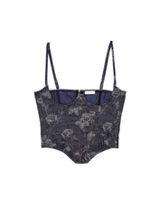 Floral Jacquard Bustier Romantic Lingerie