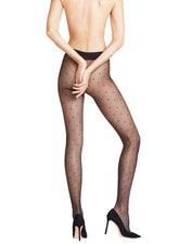 Polka Dot Sheer Tights Chic Matte Black