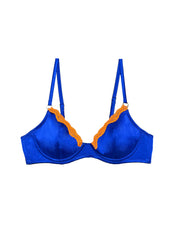 Silk Demi Bra with Lace Trim