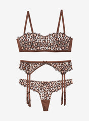 Wild Elegance Leopard Lingerie Set
