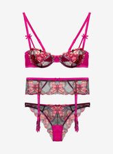 Butterfly Embroidery Lingerie Set