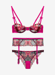 Butterfly Embroidery Lingerie Set