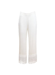 Silk Fringe Pants Elegant Evening Wear