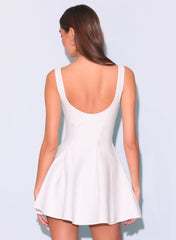 Flared Mini Dress Sweetheart Neckline