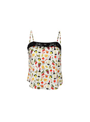 Silk Lace Cami with Italian Motifs