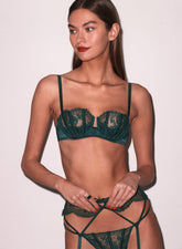 Lace Boned Balconette Bra