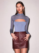 Elegant Long Sleeve Bodysuit with Cutout Detail