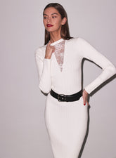 Quinn Midi Dress Soft Stretch Ribbed Knit