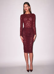 Stretch Lace Pencil Skirt