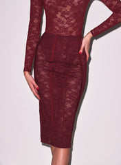 Stretch Lace Pencil Skirt