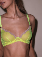 Sheer Tulle Demi Bra Romantic Lace Trim