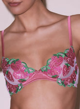 Wild Strawberry Demi Bra Playful Iridescent Strawberries