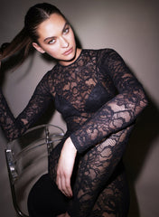 Lace Catsuit Elegant Evening Wear