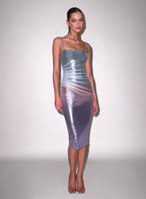 Iridescent Ombre Midi Dress