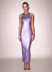 Foil Rib Racer Dress Flattering Back Zipper