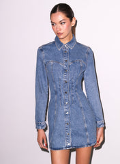 Denim Shirt Dress Casual Chic