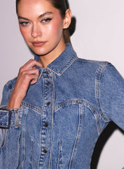 Denim Shirt Dress Casual Chic