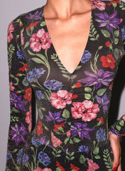 Plunge Bodysuit Elegant Evening Wear