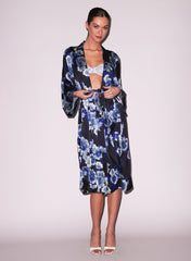 Japanese Floral Silk Kimono