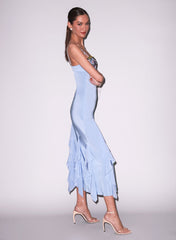 Eden Gown Floral Embroidery Silk Slip Dress