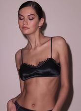Silk Lace Bra Top Elegant Lingerie