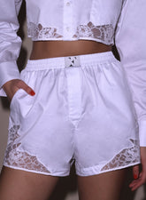 Romantic Lace Trim Boxer Shorts
