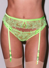 Butterfly Garter Belt with Silk Straps