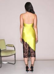 Silk and Chantilly Lace Slip Romantic Evening Wear