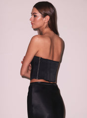 Silk Corset Top Flattering Boning Design