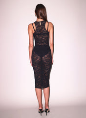 Stretch Lace Racer Tank Dress