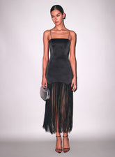 Swaying Fringe Maxi Dress