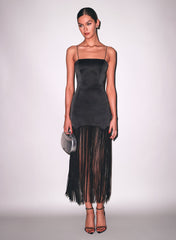 Swaying Fringe Maxi Dress