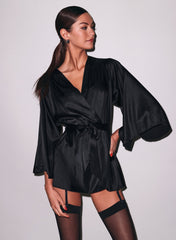 Flowing Angel Sleeve Silk Robe