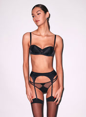 Satin Stitch Garter Belt Elegant Waist Detail