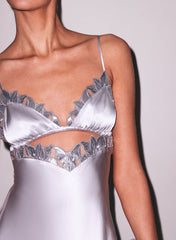 Lily Embroidery Cutout Slip Silk Romance