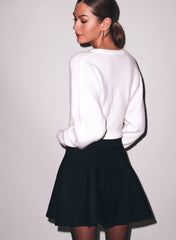 Flared Knit Mini Skirt