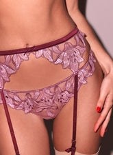 Lily Embroidery Garter Belt Romantic Lingerie