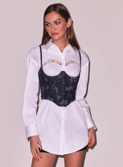 Floral Jacquard Bustier Romantic Lingerie