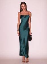 Juliet Lace Back Dress Silk Ankle Length Elegant