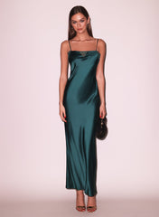 Juliet Lace Back Dress Silk Ankle Length Elegant