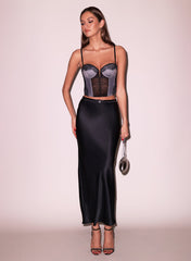 Sensual Lace Bustier with V Plunge