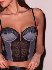 Sensual Lace Bustier with V Plunge