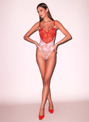 Bouquet Lace Heart Bodysuit Romantic Lingerie