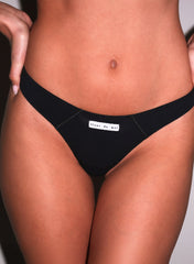 Soft Cotton Thong with Playful Details