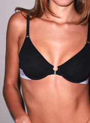 Soft Cotton Demi Bra with Silk Straps