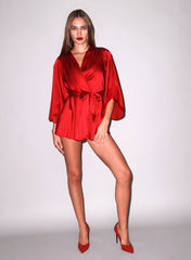 Ethereal Angel Sleeve Silk Robe